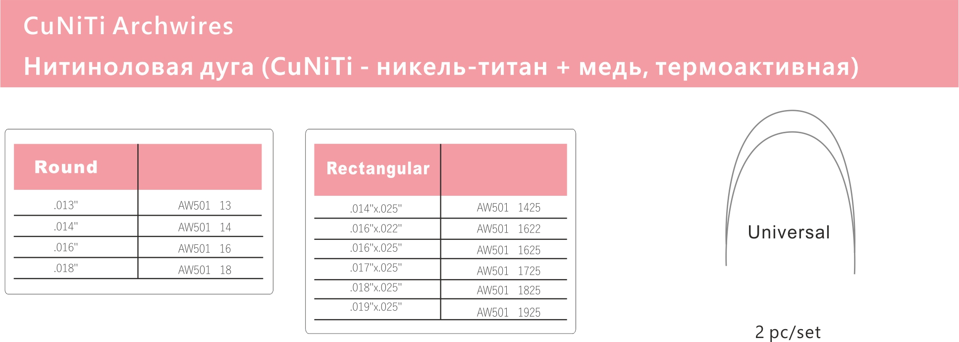 113 CuNiTi Archwires