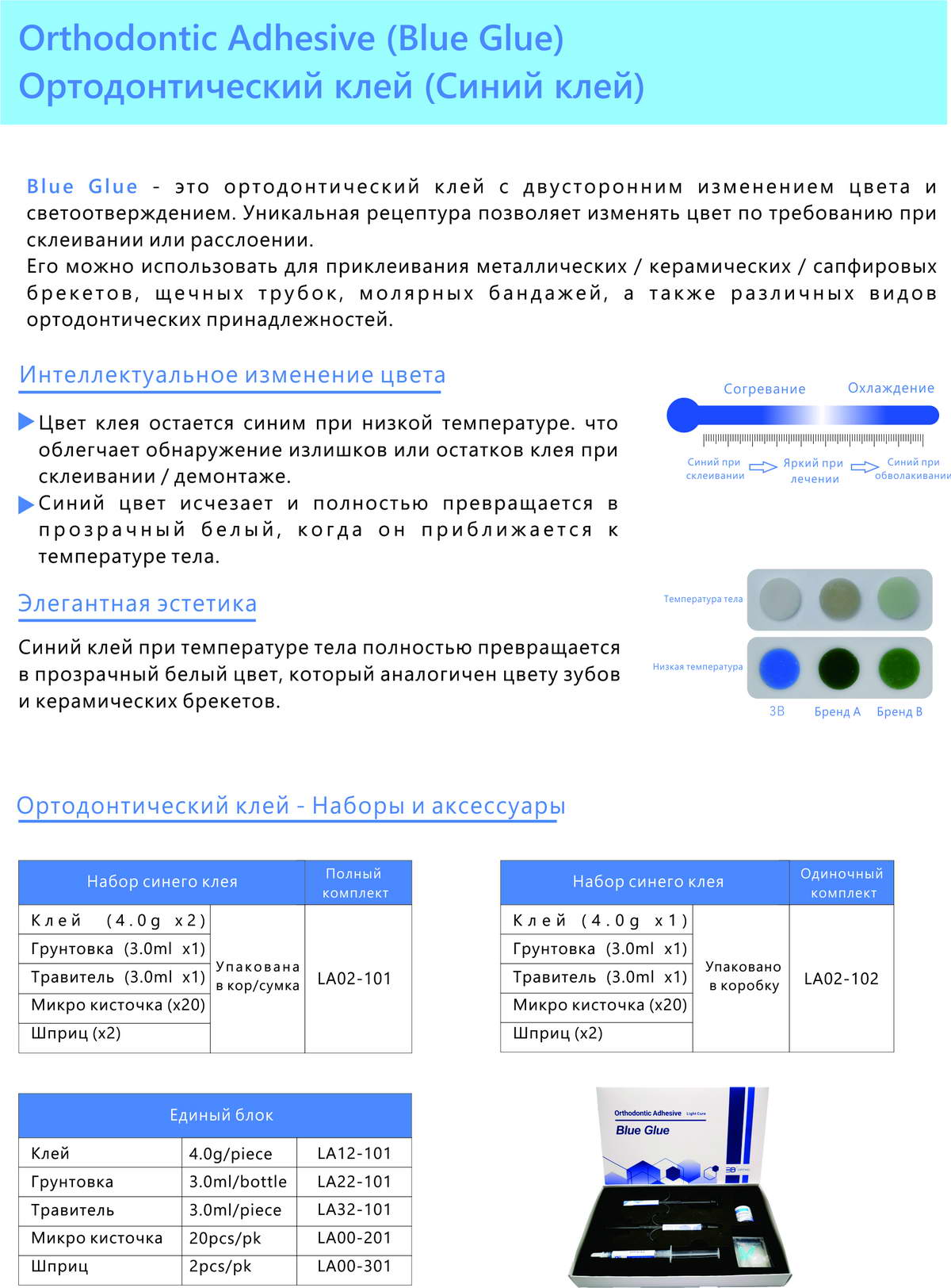 111 Orthodontic Adhesive Blue Glue